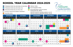 2024-2025 School Year Calendar